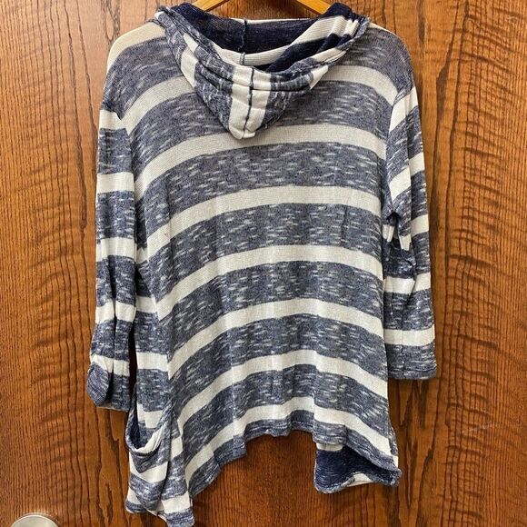 Faded glory academia professor teacher navy and white cardigan sweater 2 pack - Picture 4 of 8